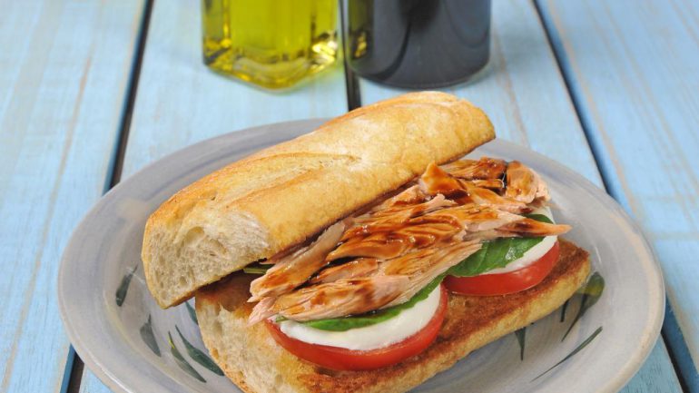 Century Tuna and Caprese Sandwich